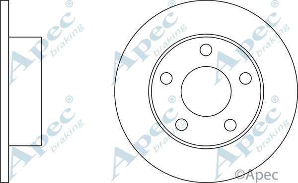 APEC BRAKING Тормозной диск DSK2053